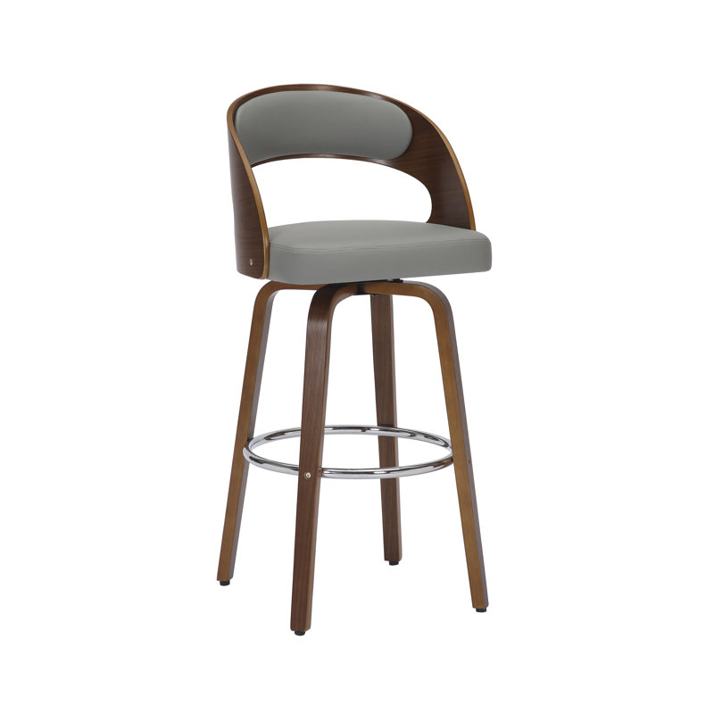 Tabouret pivotant Lombard, gris, Tabouret de bar (siège d'une hauteur de 28,35 po)