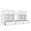 Lit mezzanine avec tablettes et rangements multiples-775267505