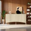 Buffet élégant avec portes inférieures incurvées et rainures arquées