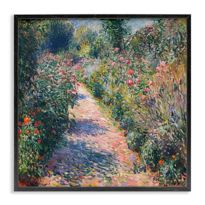 Impressionnisme impressionniste sur un sentier de fleurs sauvages, design par LSR Creative Studio