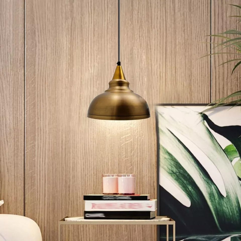 17 cm H Curved Lamp Shade, Yellow Brass