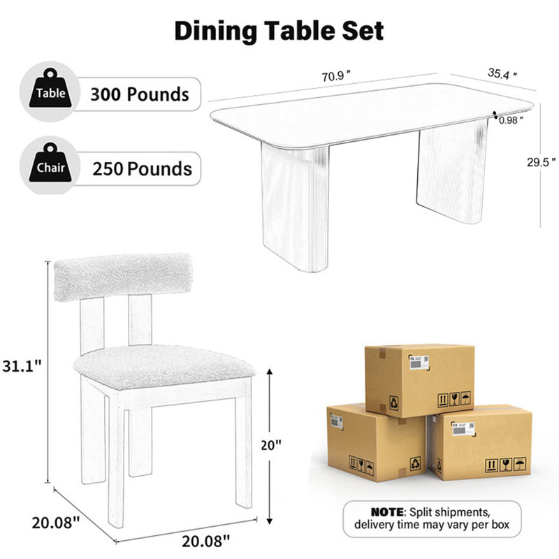 71in Double Pedestal Dining Set | Latitude Run® | Wayfair