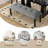Tufted Linen Dining Bench - Farmhouse Upholstered Design With Rubber Wood Legs
