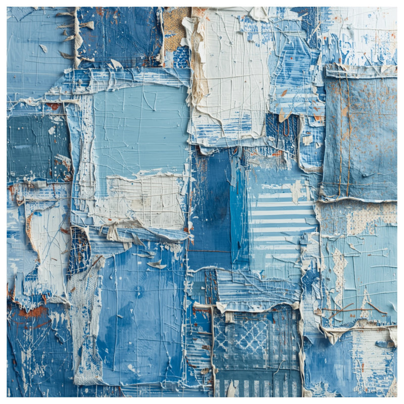 Textured Blue Abstract Double Sided Throw Pillows, 26 x 26 inches