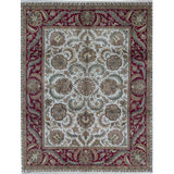 One-of-a-Kind Hand-Knotted High-Quality Ivory/Red/Brown Area Rug