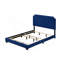 Grand lit en velours bleu Haemon