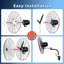 20" High Velocity Wall Mount Fan (Set of 2), 3-Speed Metal Oscillating Industrial Fan for Garage and Warehouse, Black