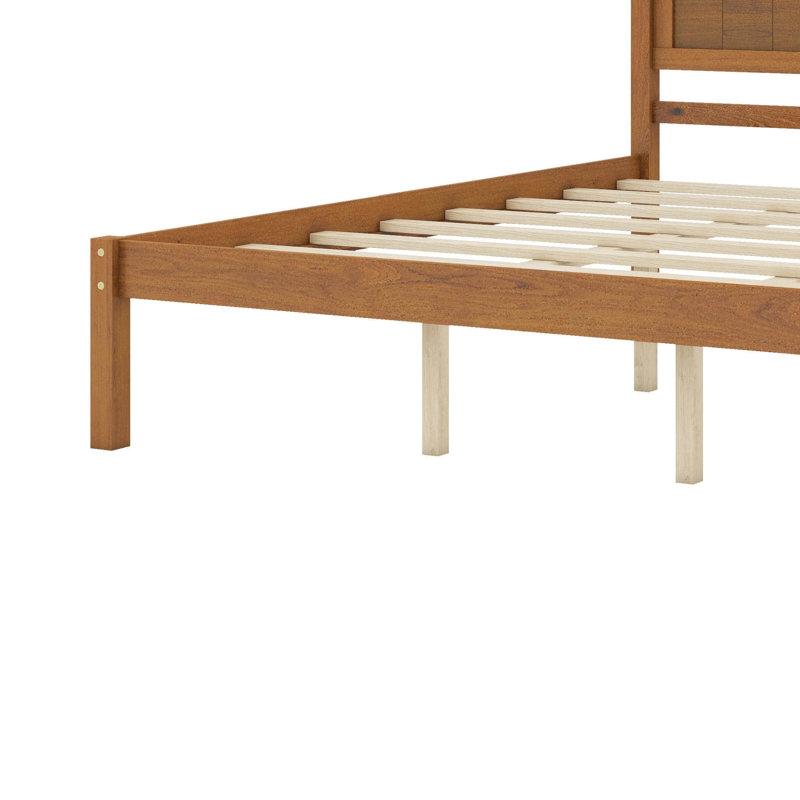 Lit plateforme avec tête de lit, Grand lit, Chêne