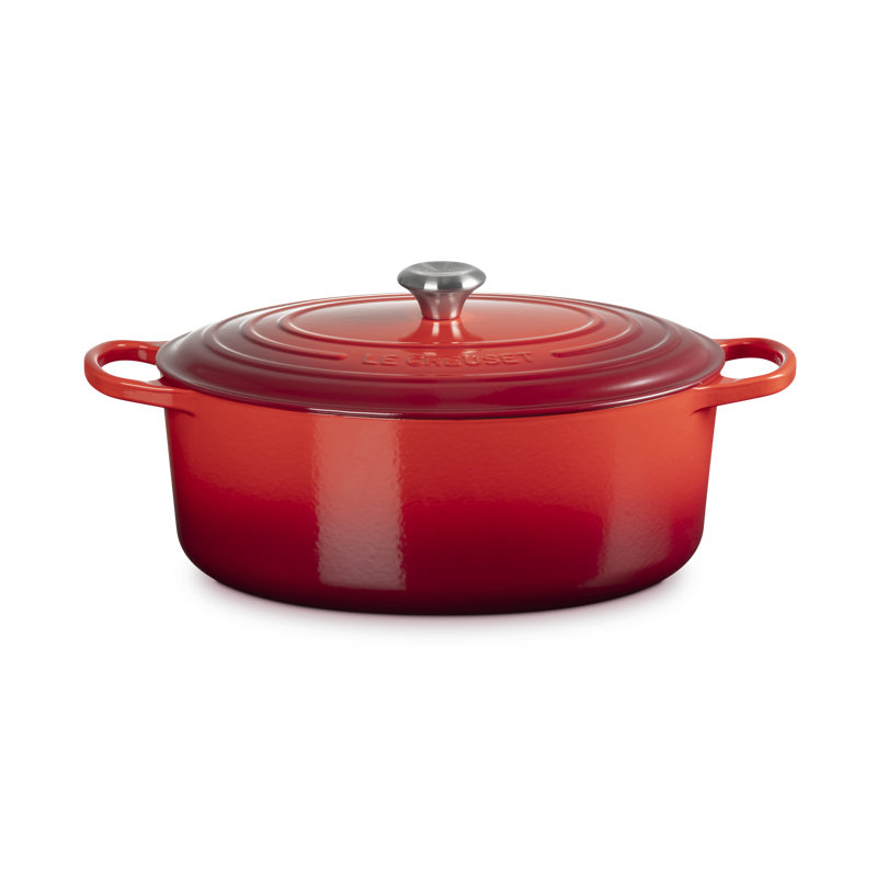 Le Creuset Enameled Cast Iron Oval Dutch Oven with Lid, 9.5 quarts, Cerise