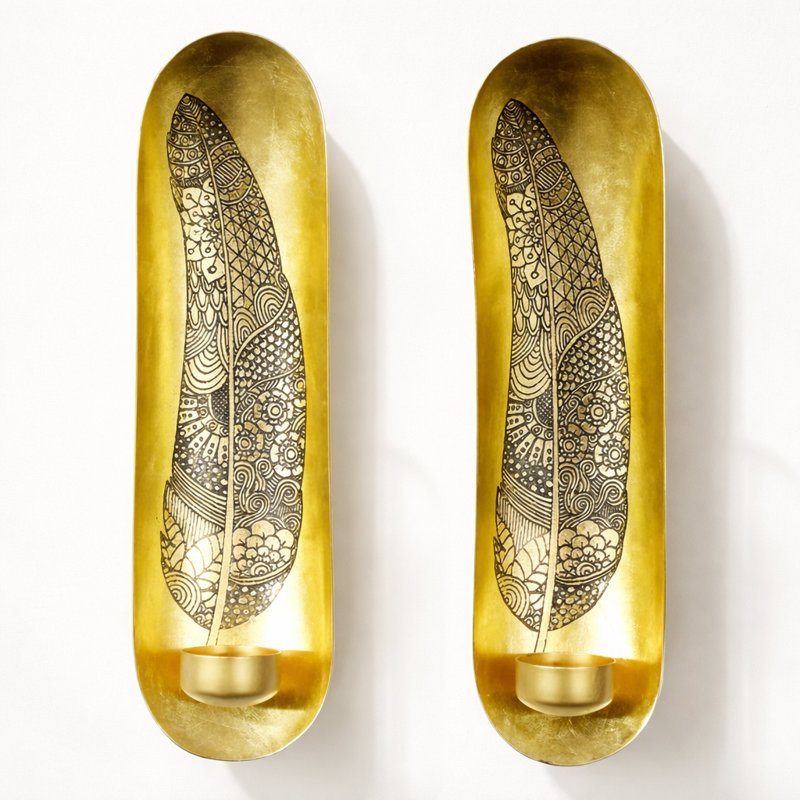 12.59'' H Metal Wall Tealight Holder