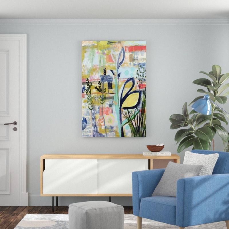 Opulent Floral Strokes V by Tara Daavettila - Painting, 122cm H x 81cm W, Wrapped Canvas