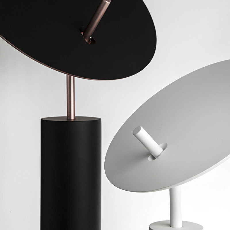 Lua 18" Table Lamp, Dark Brown/Copper Silver