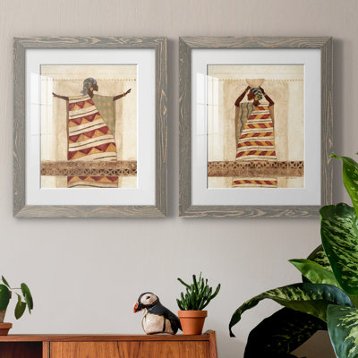 Beauté africaine I - ensemble de 2 reproductions d'art