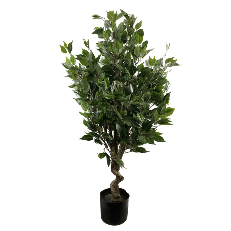 Faux Tree in Metal Planter, 110cm H x 55cm W x 55cm D, Copper
