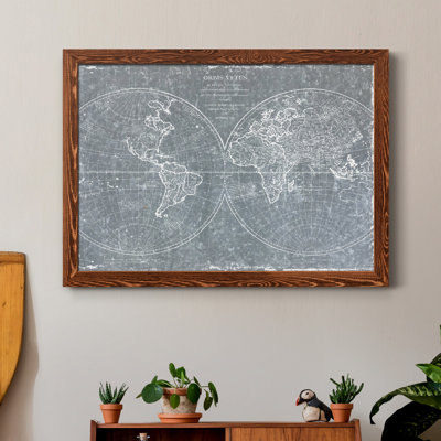" Galvanized World Map "