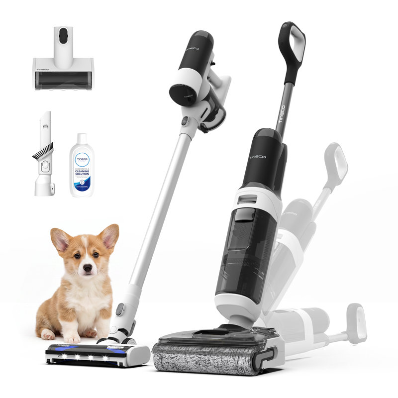 Aspirateur eau et poussière extensible Tineco Floor ONE Switch S6, multifonction, pliable à plat à 180°, anti-enchevêtrement, autonettoyant, autonomie de 65 minutes, nettoyage des bords, idéal pour le nettoyage complet des planchers de toute la maison.