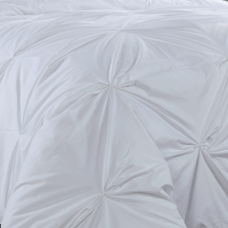  Ensemble de housse de couette Pintuck, Housse de couette pour très grand lit et 2 très , blanc