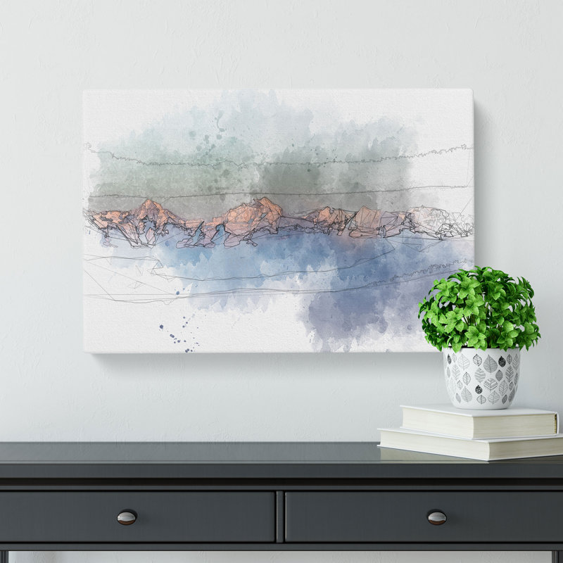 High Mountain Peaks Of The Alps - Wrapped Canvas, 35cm H x 50cm W x 3cm D