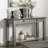 Entryway table with 2 drawers bottom shelf