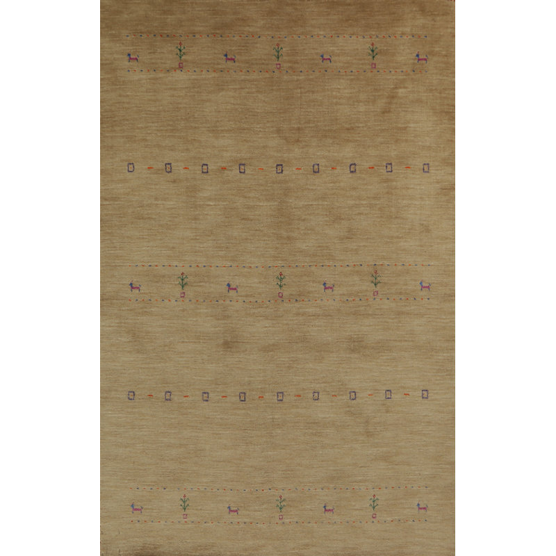 Camel Tribal Gabbeh Oriental Area Rug