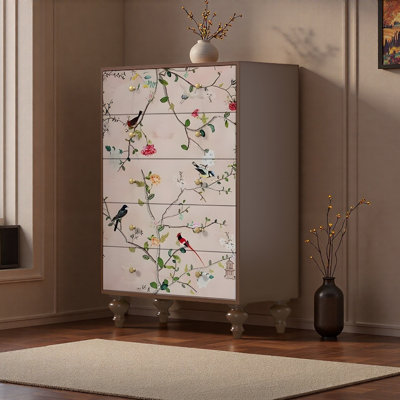 Commode 5 tiroirs French Bird Flower