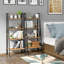138.5cm H x 56cm W Iron Ladder Bookcase-2117548754