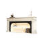 Foyer en bois massif beige et noir-117501192