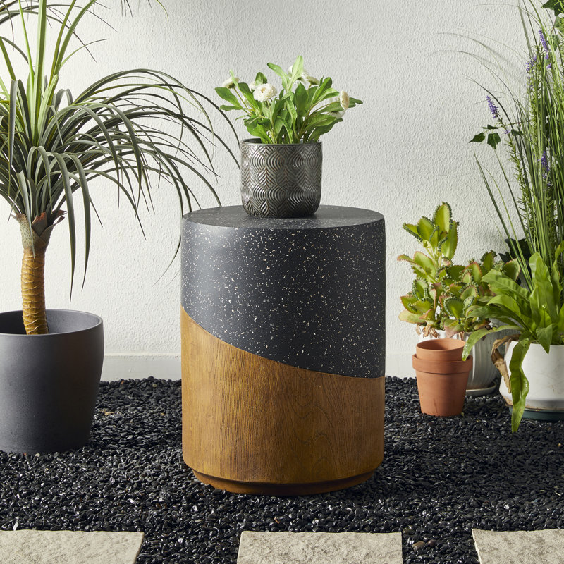 Tabouret d'appoint ou de jardin Kayela, Noir