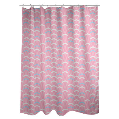 Rideau de douche simple à chevrons