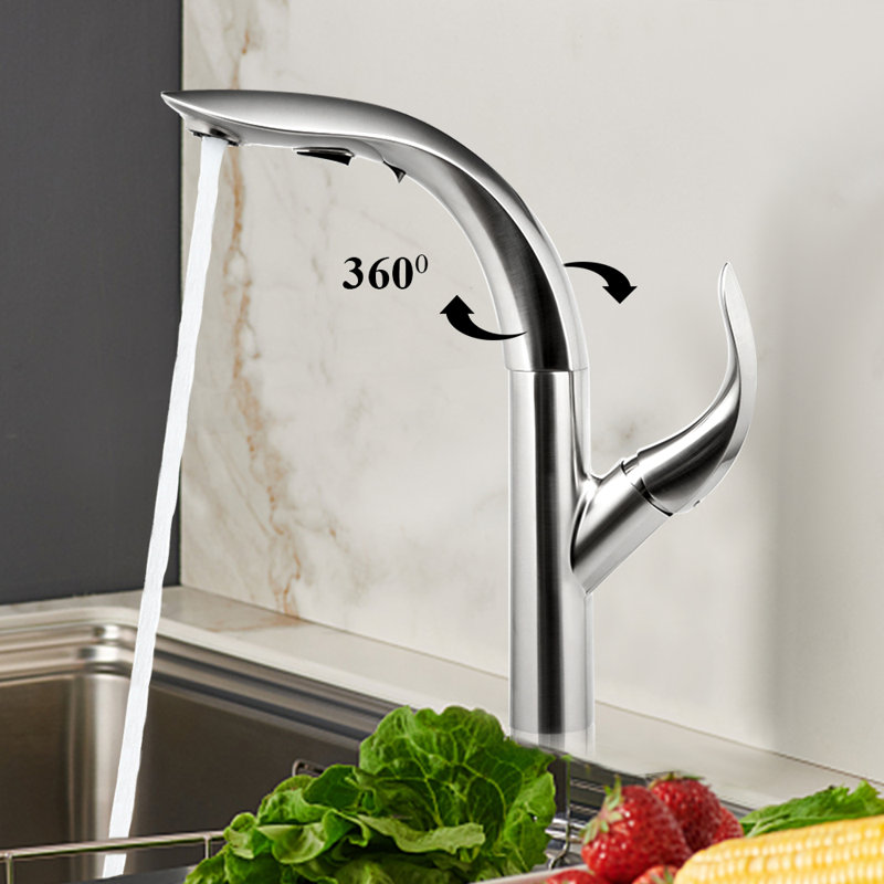 Robinet de cuisine rétractable à poignée simple