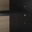 Olio Kitchen Island Matte Black and Faux White Marble