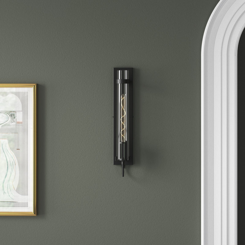 Cala Steel Candle Wall Light, Black