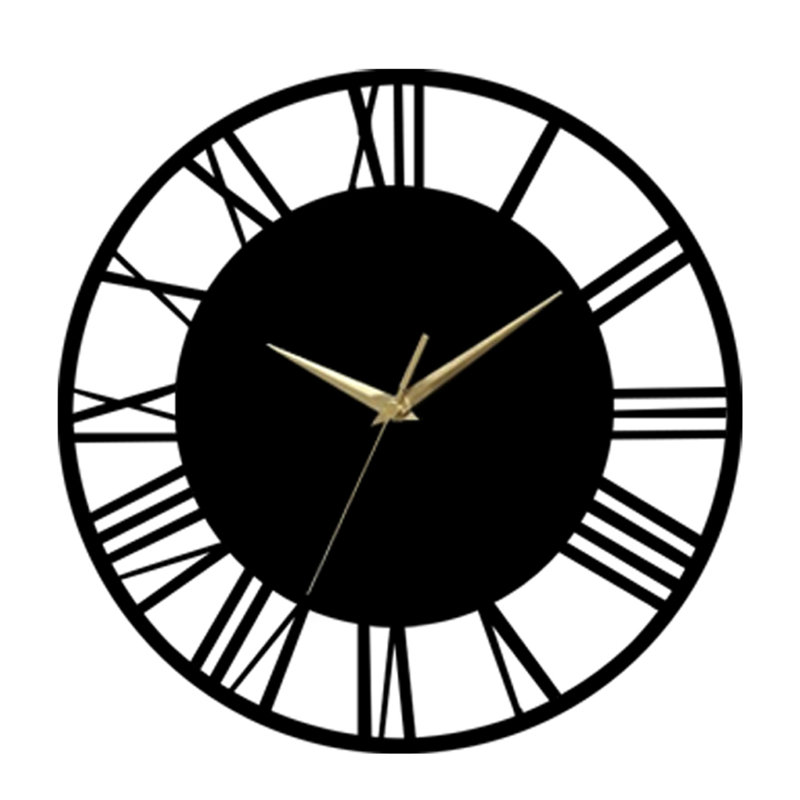 Sova Metal Wall Clock, Black