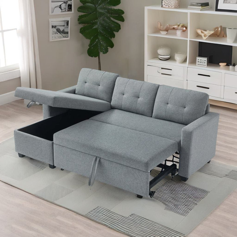 Canapé modulaire Morphew, Lin gris pâle