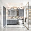 Miroir de salle de bain 32 po x 24 po en argent brossé avec brouillard à DEL, 3000 6000k, à intensité variable, fixation murale, éclairage à images claires, luminosité réglable, 3 températures de couleur, décoratif