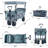 Collapsible Wagon 140L Wagons Carts Foldable with Removable Canopy, Folding Wagon Cart with Wheels-107655260