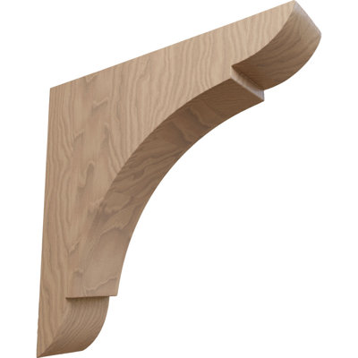 1 3/4"W x 8"D x 8"H Medium Olympic Wood Bracket, Mahogany