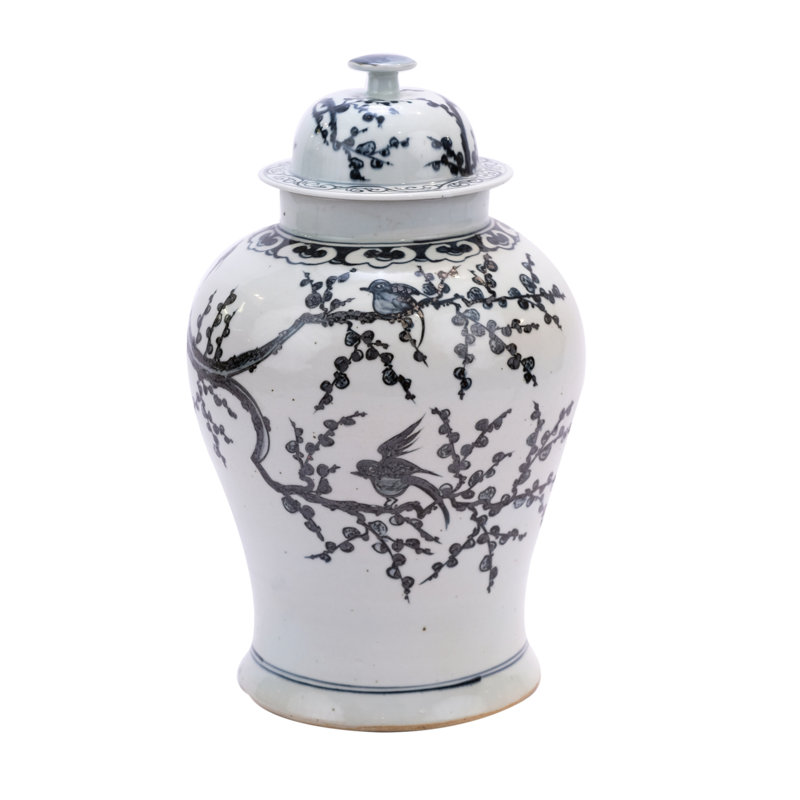 Pot en porcelaine blanc/noir 20 po