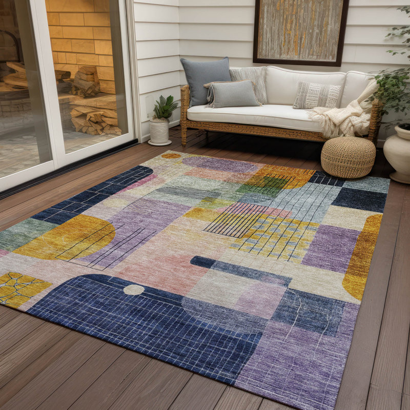 Tapis intérieur / extérieur lavable à la machine Chantille ACN1116, Rectangle 5 pi x 7 pi 6 po