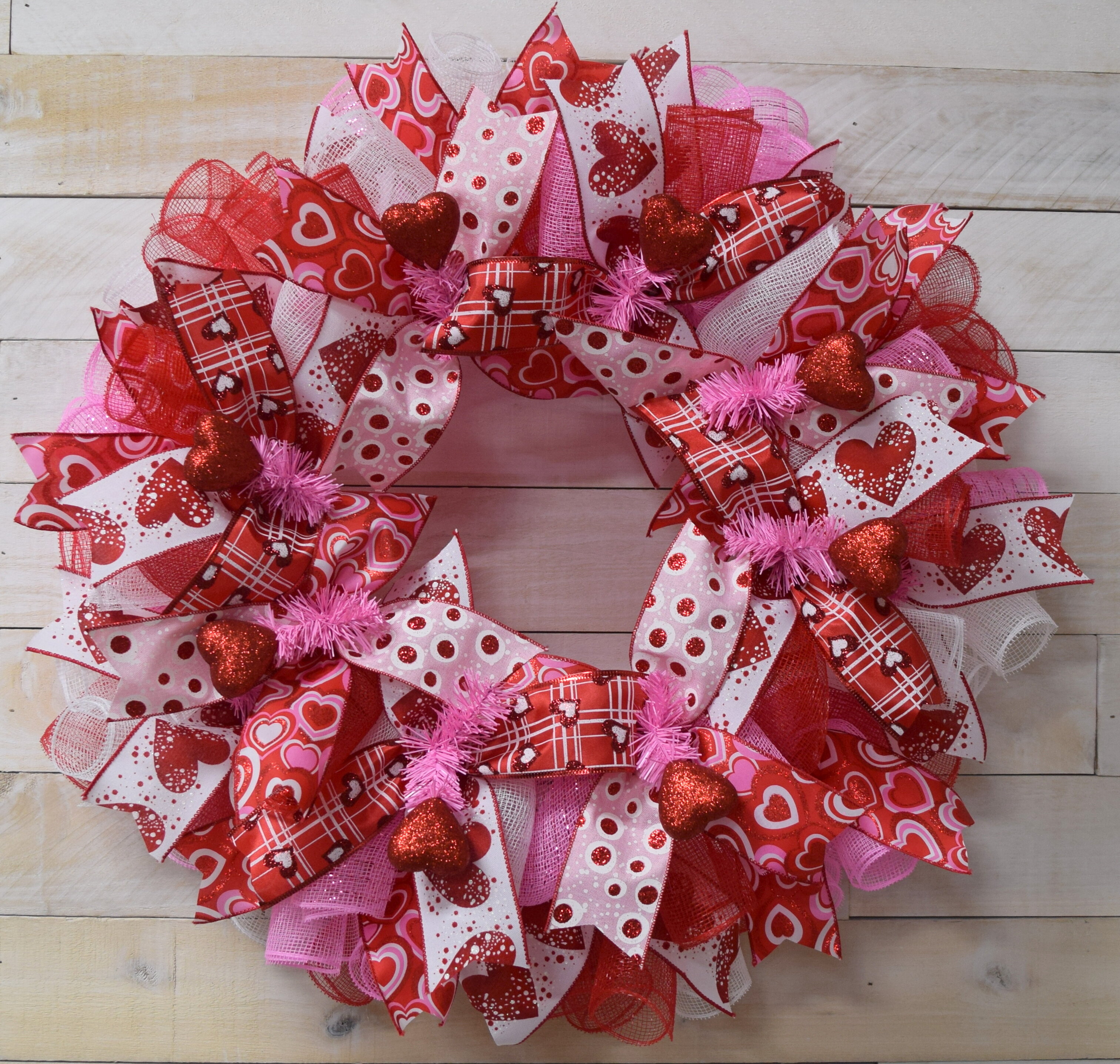 Valentines Wreaths 24 Fabric Mesh - She Shed Home Decor
