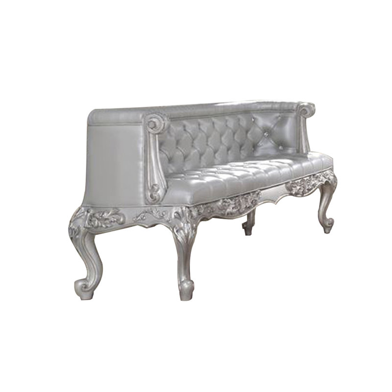 Faux Leather Upholstered Bench