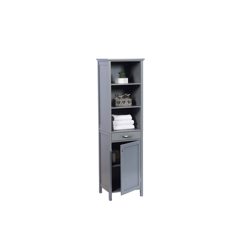 Tall Storage Bathroom Cabinet, Grey