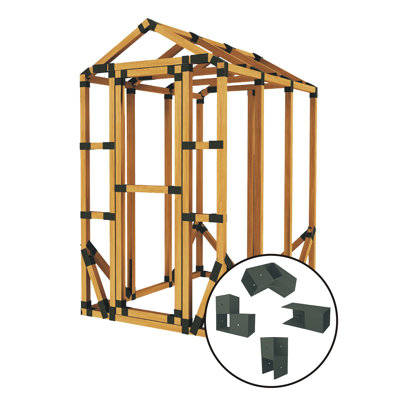 4' W x 6' D DIY Storage Shed Kit