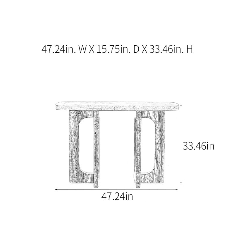 Console Modern Minimalist Art Design, H 33,46 po x l 47,24 po x P 15,75 po