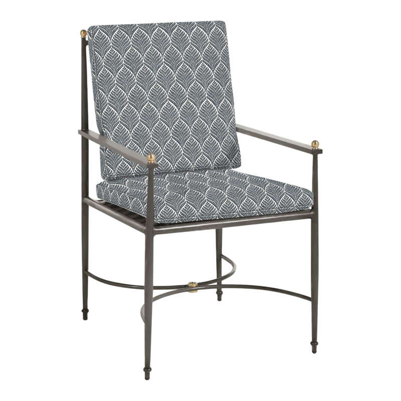 Fauteuil en aluminium Roma, Welt, Perigold Linnaeus Indigo