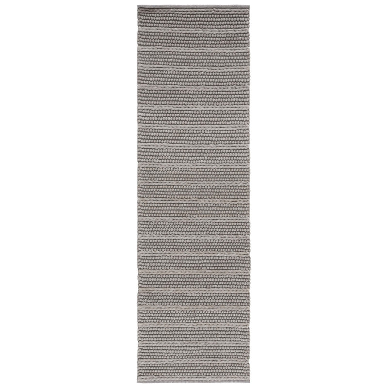 Charvik Striped Machine Made Area Rug in Gray, Runner 2'3" x 8'