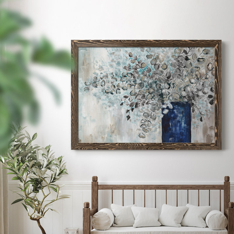 «Eucalyptus réformé», reproduction d'art sur toile encadrée, Noyer, H 31,5 po x l 23,5 po x P 1,5 po