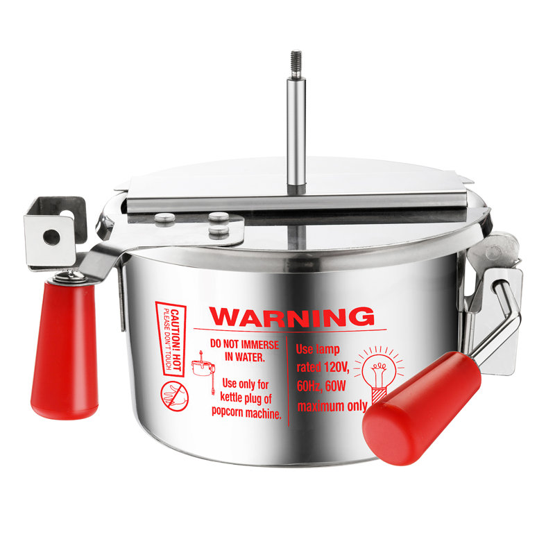 Red Stainless Steel Vintage Countertop Popcorn Machine, 24"