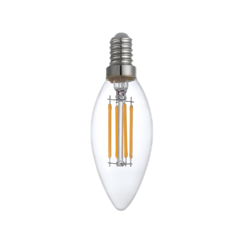 4.5W C35 LED Candelabra Bulb, 40W Equivalent, Dimmable, 2700K Warm White, Clear Glass