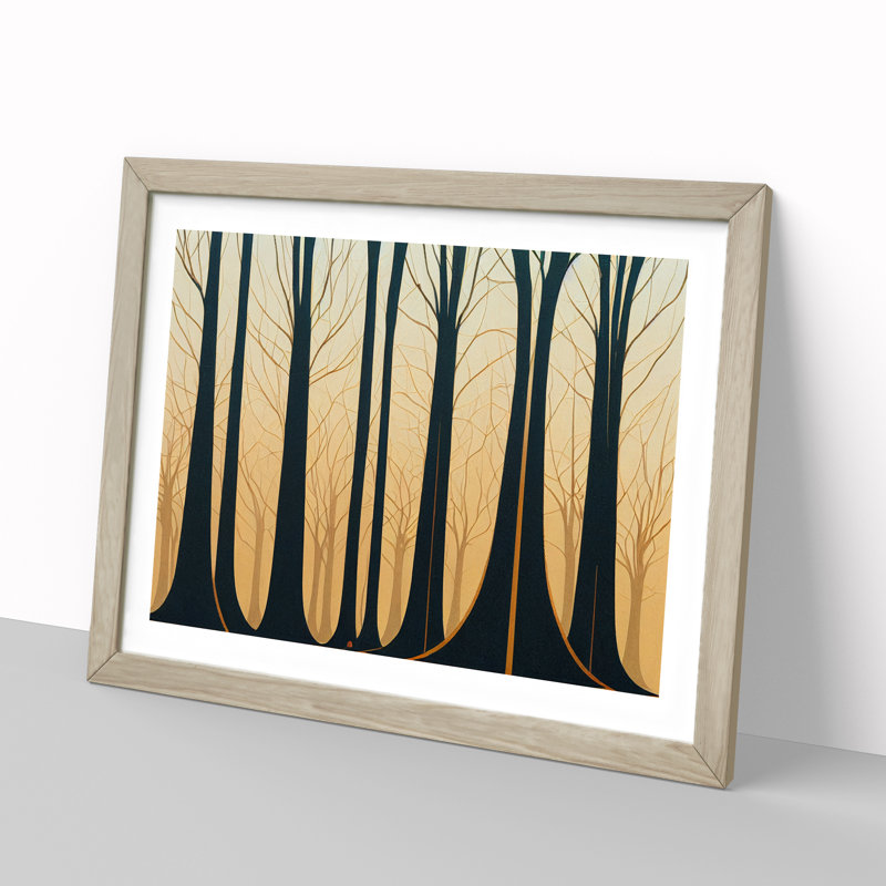 Compelling Forest - Framed Print, 25cm H x 34cm W x 2cm D, Oak